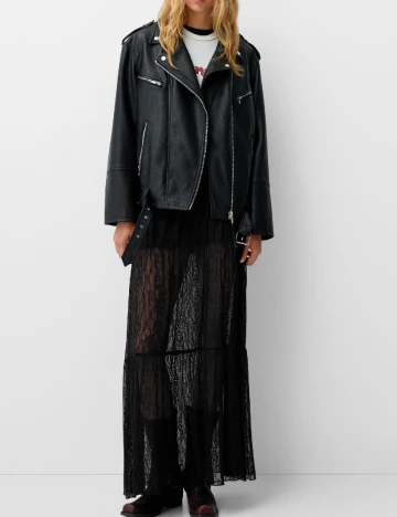 Fusta Bershka, negru