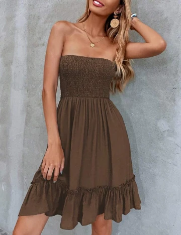 Rochie scurta SHEIN, maro