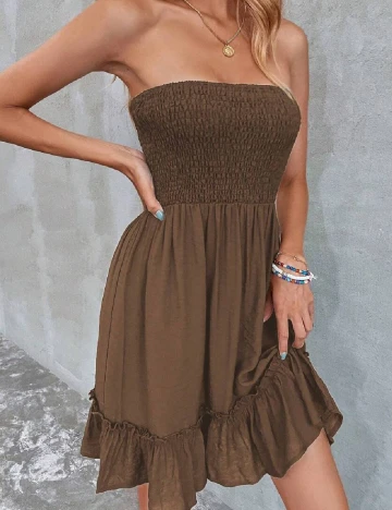 Rochie scurta SHEIN, maro