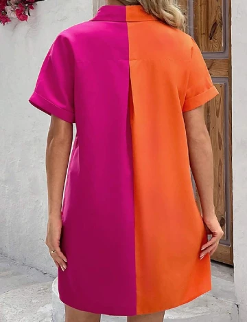 Rochie scurta SHEIN Maternity, roz/portocaliu Roz