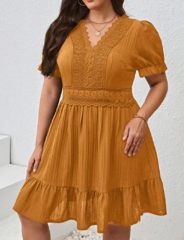 Rochie scurta SHEIN CURVE, maro