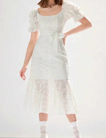 Rochie medie SHEIN, alb