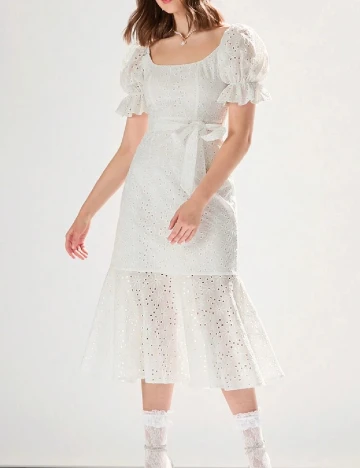Rochie medie SHEIN, alb