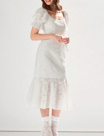 Rochie medie SHEIN, alb