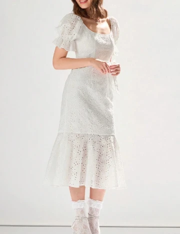 Rochie medie SHEIN, alb