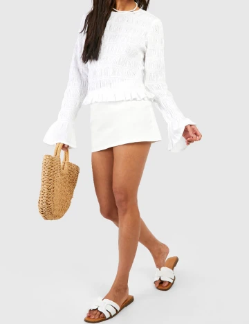 Bluza Boohoo, alb