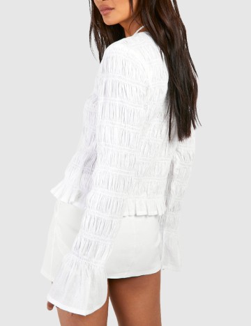 Bluza Boohoo, alb