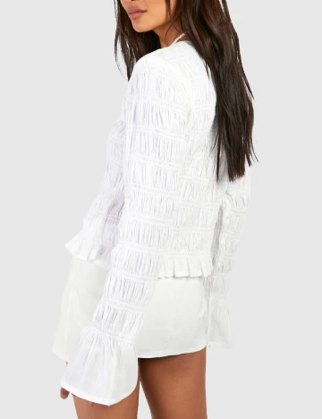 Bluza Boohoo, alb