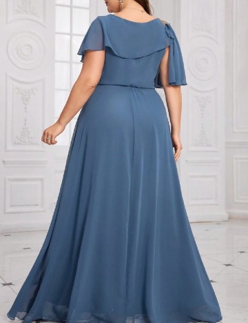 Rochie lunga UNITHORSE Plus Size, albastru