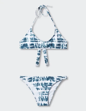 Costum de baie Mango Teen, alb/albastru Alb
