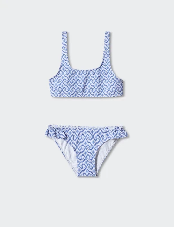 Costum de baie Mango Kids, albastru Albastru