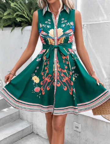 Rochie scurta SHEIN, verde