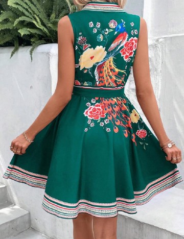 Rochie scurta SHEIN, verde