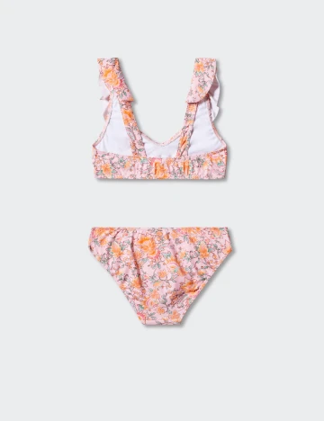 Costum de baie Mango Kids, floral print Floral print