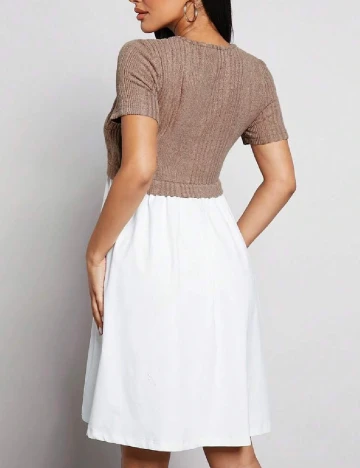 Rochie scurta SHEIN Maternity, alb