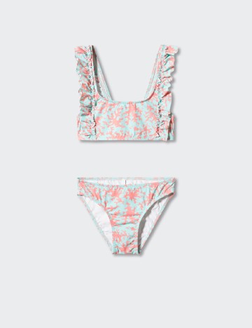 Costum de baie Mango Kids, turcoaz