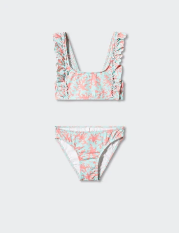 Costum de baie Mango Kids, turcoaz Albastru