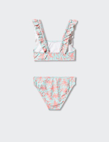 Costum de baie Mango Kids, turcoaz