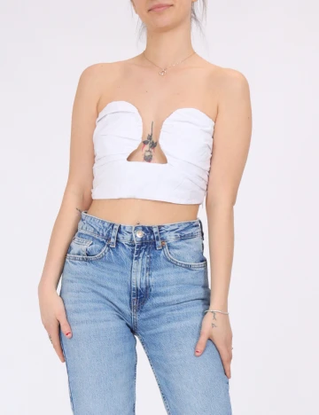 Top Pull&Bear, alb Alb