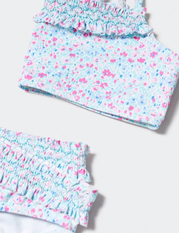 Costum de baie Mango Kids, bleu Albastru