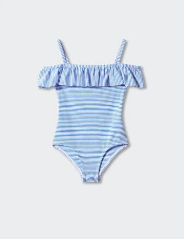Costum de baie Mango Kids, albastru Albastru