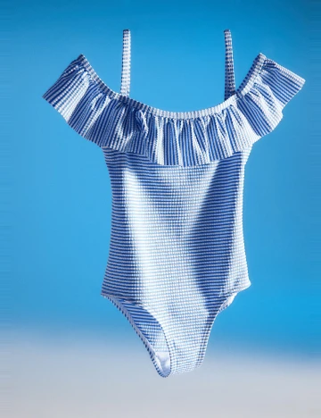 Costum de baie Mango Kids, albastru Albastru