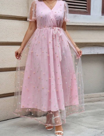 Rochie lunga SHEIN CURVE, roz