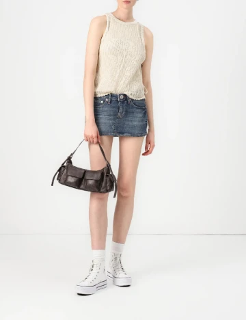 Fusta Urban Outfitters, albastru Albastru
