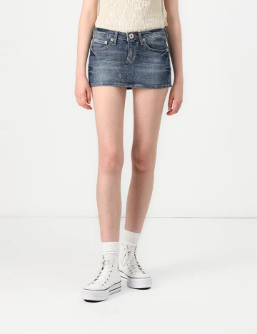 Fusta Urban Outfitters, albastru Albastru