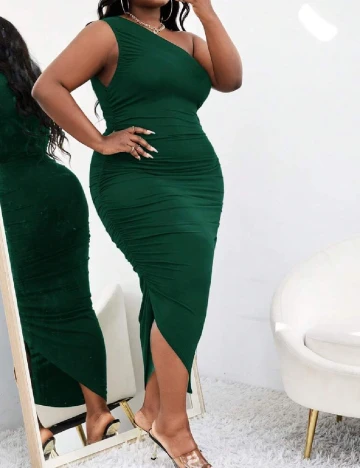 Rochie medie SHEIN CURVE, verde