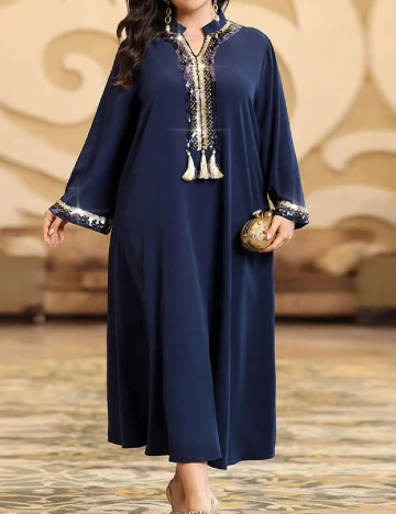 Rochie lunga SHEIN CURVE, bleumarin