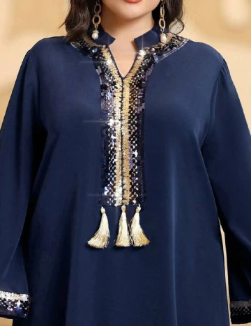 Rochie lunga SHEIN CURVE, bleumarin