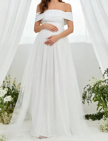 Rochie Faeriesty Maternity, alb