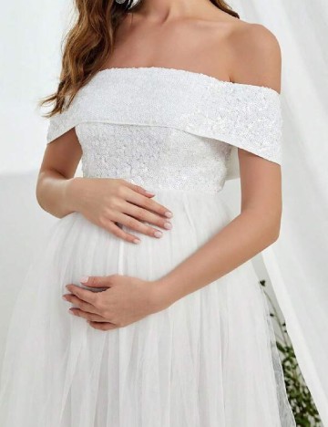 Rochie Faeriesty Maternity, alb