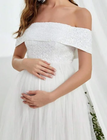 Rochie Faeriesty Maternity, alb
