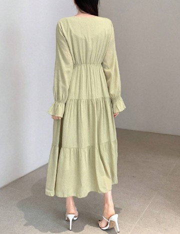 Rochie medie Dazy, verde
