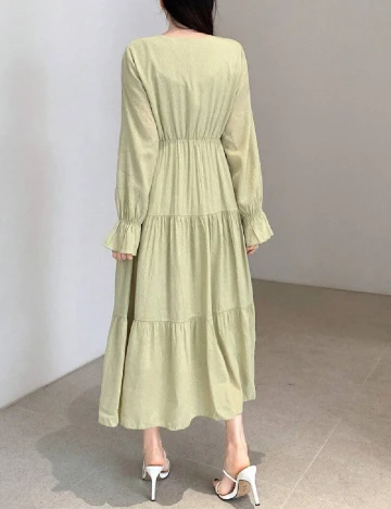 Rochie medie Dazy, verde