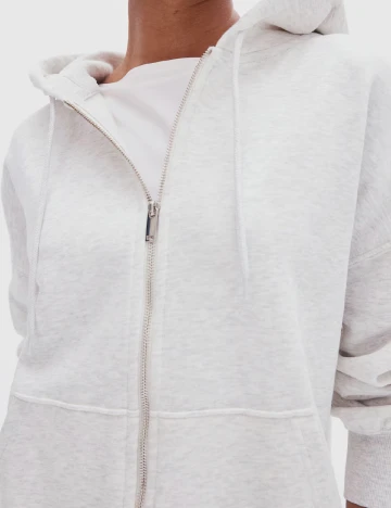 Hanorac Oversize H&M, gri deschis