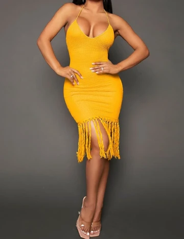 Rochie scurta SHEIN, galben