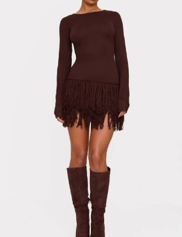 Rochie scurta PRETTYLITTLETHING, maro