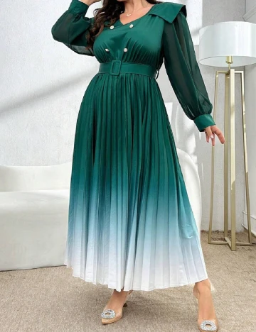 Rochie lunga SHEIN CURVE, verde