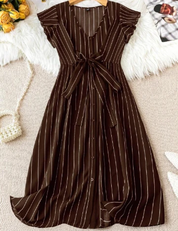 Rochie medie SHEIN CURVE, maro