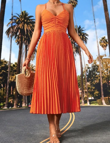 Rochie medie SHEIN, portocaliu