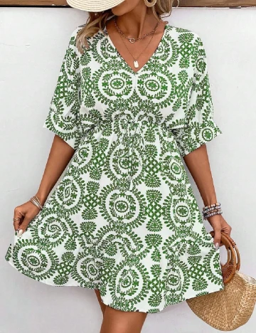 Rochie scurta SHEIN, verde