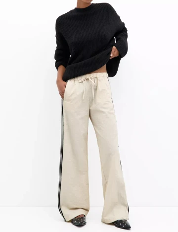 Pantaloni Pull&Bear, crem Crem