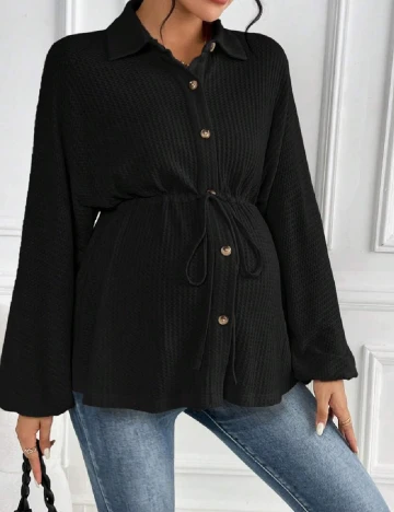 Cardigan SHEIN Maternity, negru Negru
