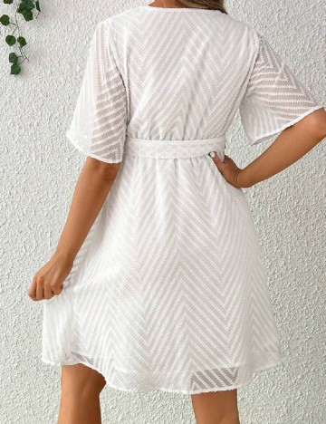 Rochie scurta SHEIN Maternity, alb