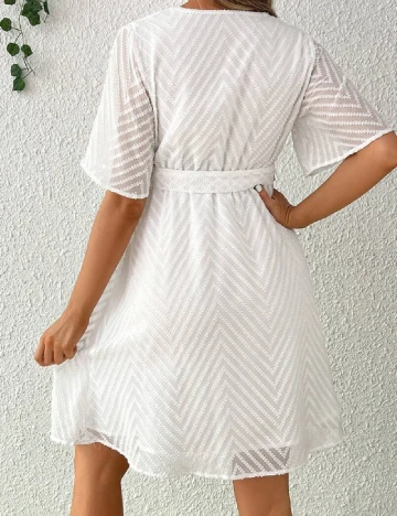 Rochie scurta SHEIN Maternity, alb