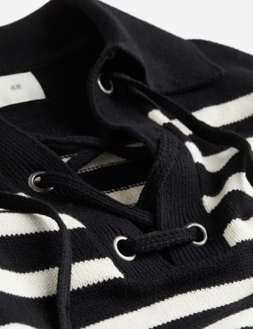 Bluza H&M, alb/negru
