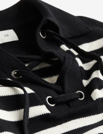 Bluza H&M, alb/negru